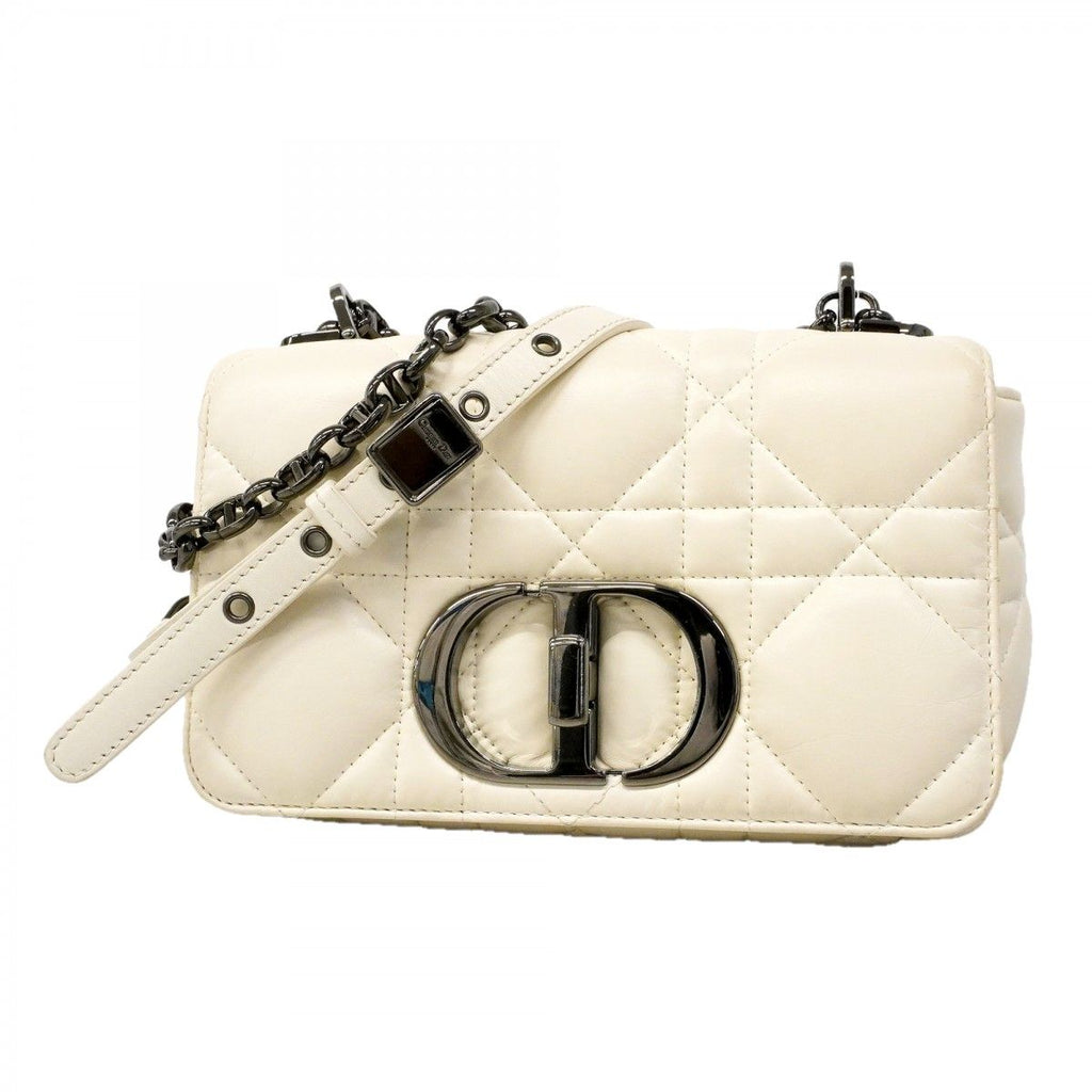 Dior Shoulder Bag Cannage Caro Leather White