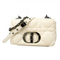 Dior Shoulder Bag Cannage Caro Leather White
