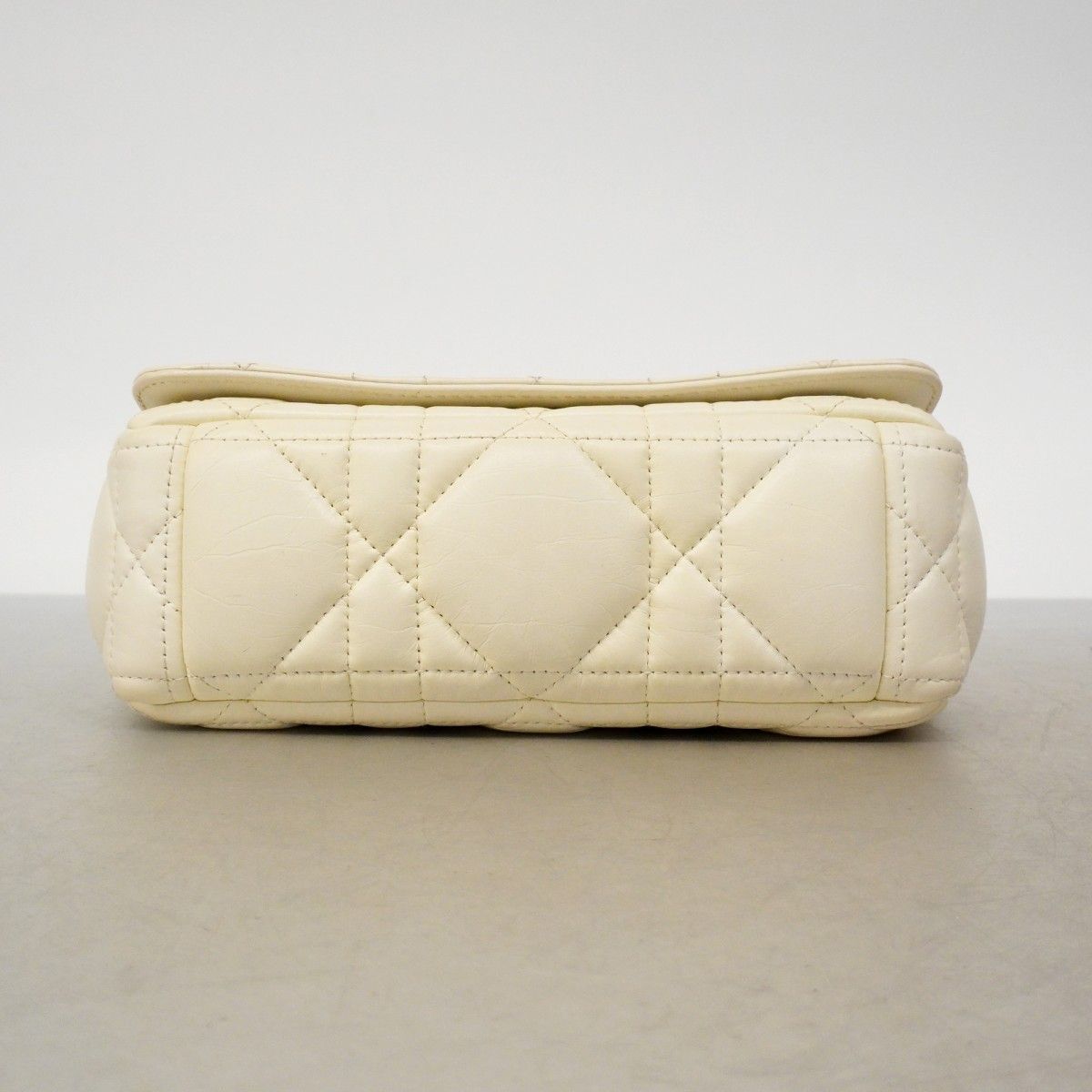 Dior Shoulder Bag Cannage Caro Leather White — view 3