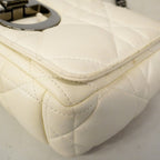Dior Shoulder Bag Cannage Caro Leather White — view 6