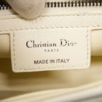 Dior Shoulder Bag Cannage Caro Leather White — view 5