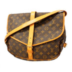 Louis Vuitton Shoulder Bag Monogram Saumur 35 Brown