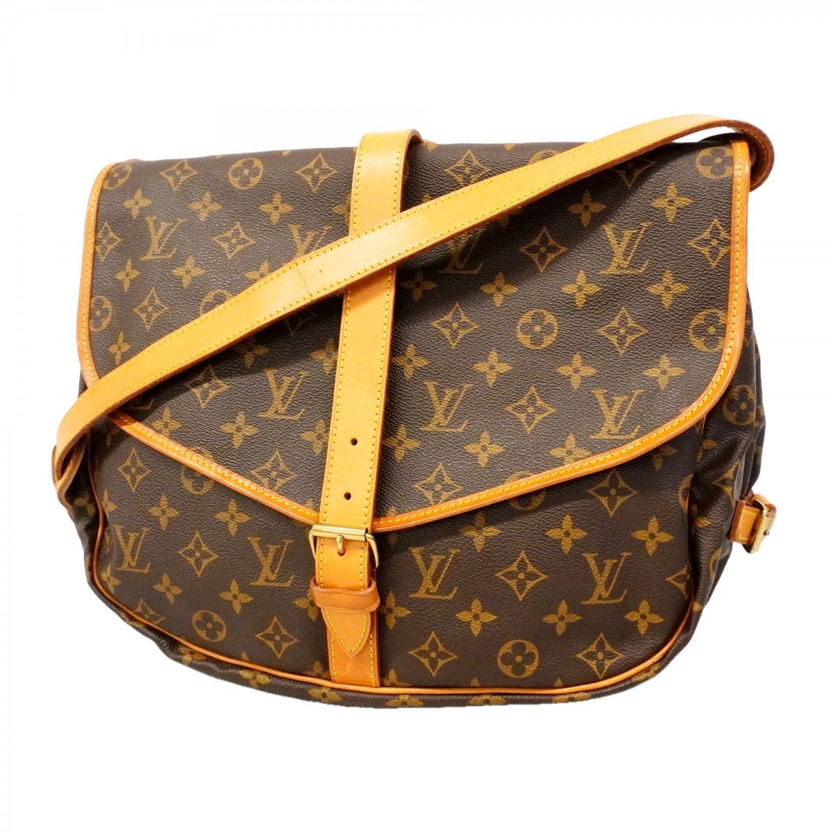 Louis Vuitton Shoulder Bag Monogram Saumur 35 Brown