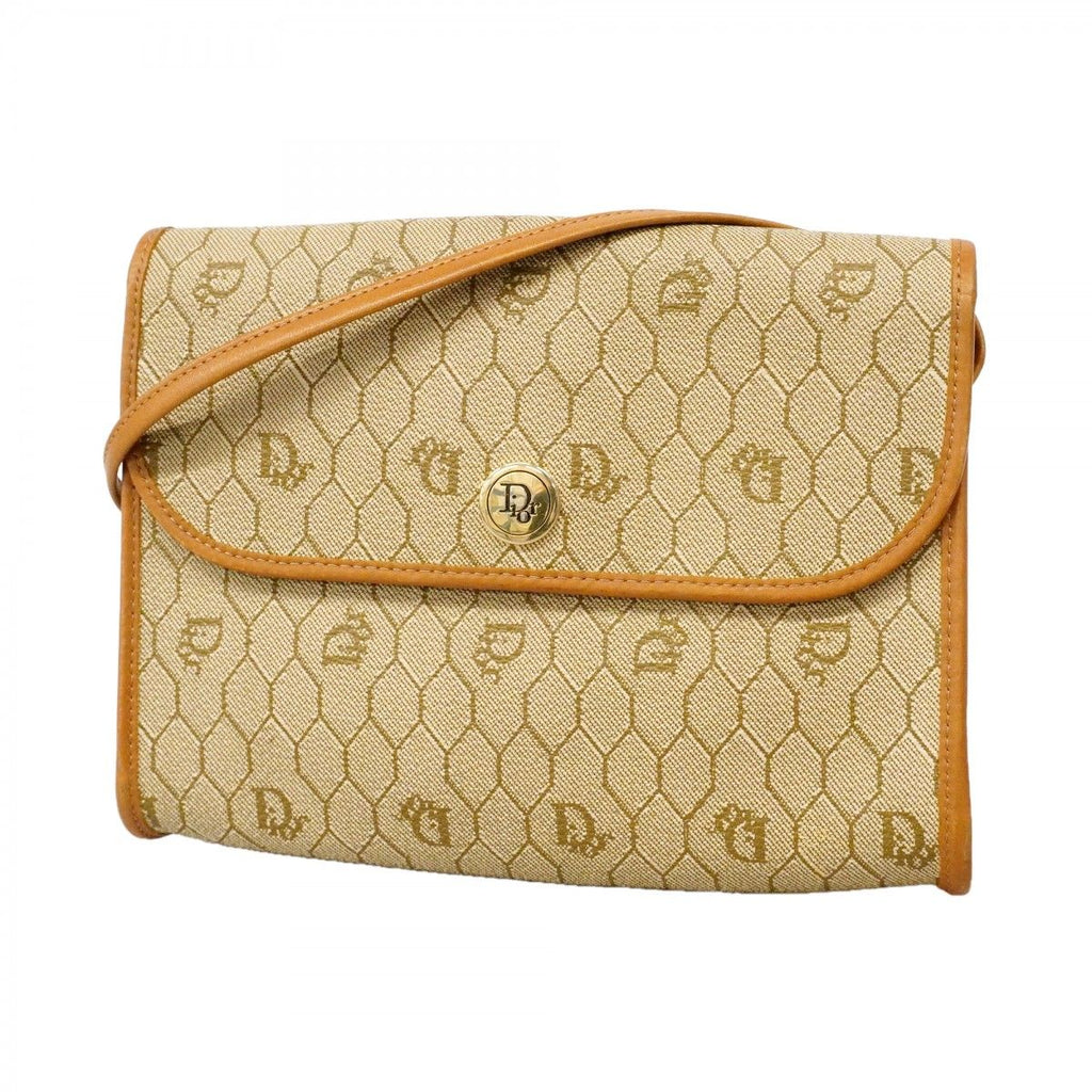 Dior Shoulder Bag Honeycomb Beige Gold