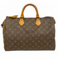 Louis Vuitton Handbag Monogram Speedy 35 Brown