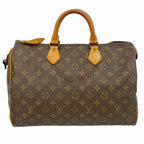 Louis Vuitton Handbag Monogram Speedy 35 Brown