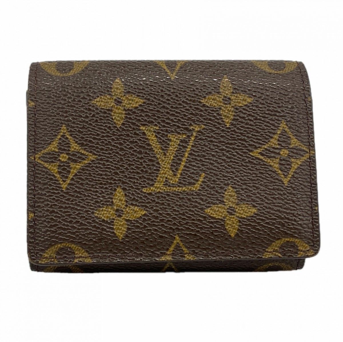 Louis Vuitton Card Case Monogram Envelope Business Holder Brown