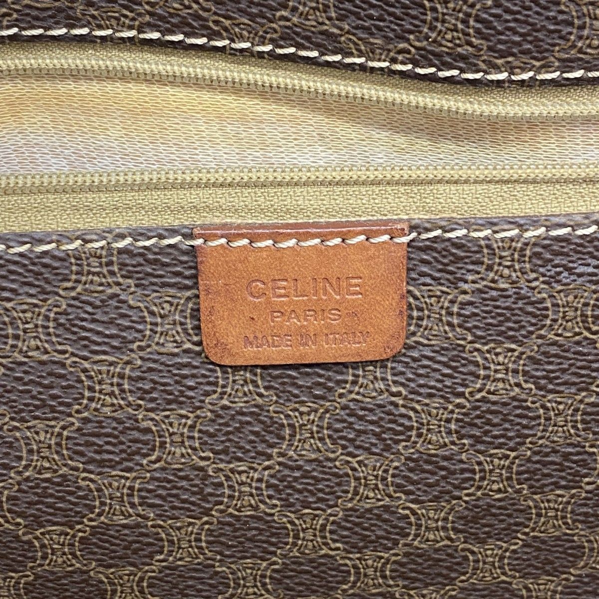 Celine Tote Macadam Brown Gold — view 5