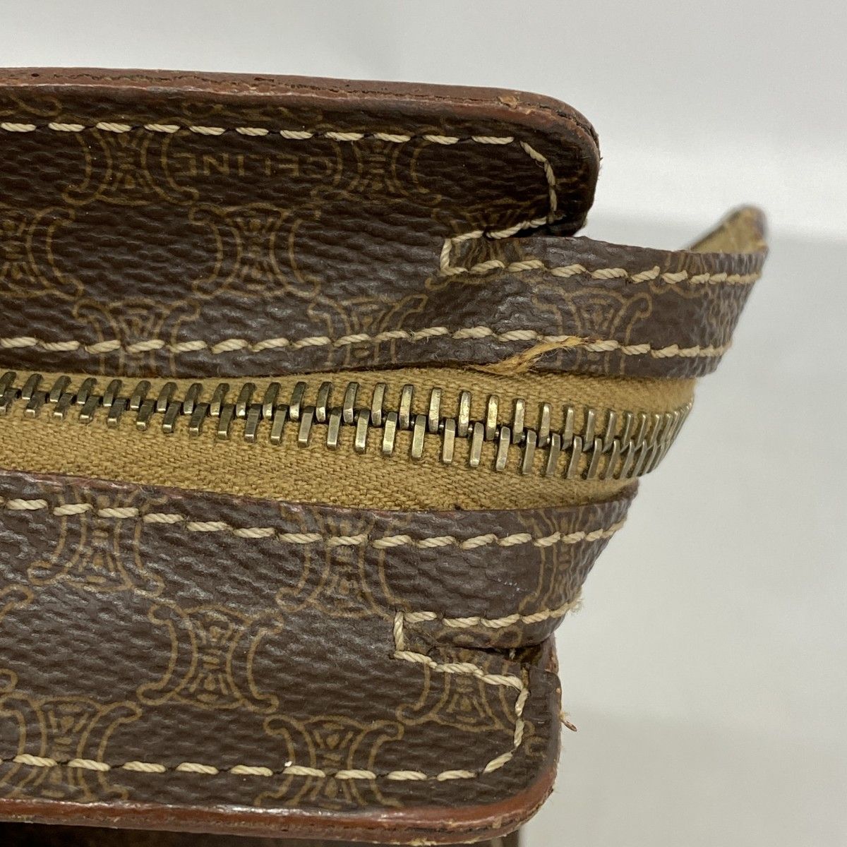 Celine Tote Macadam Brown Gold — view 8