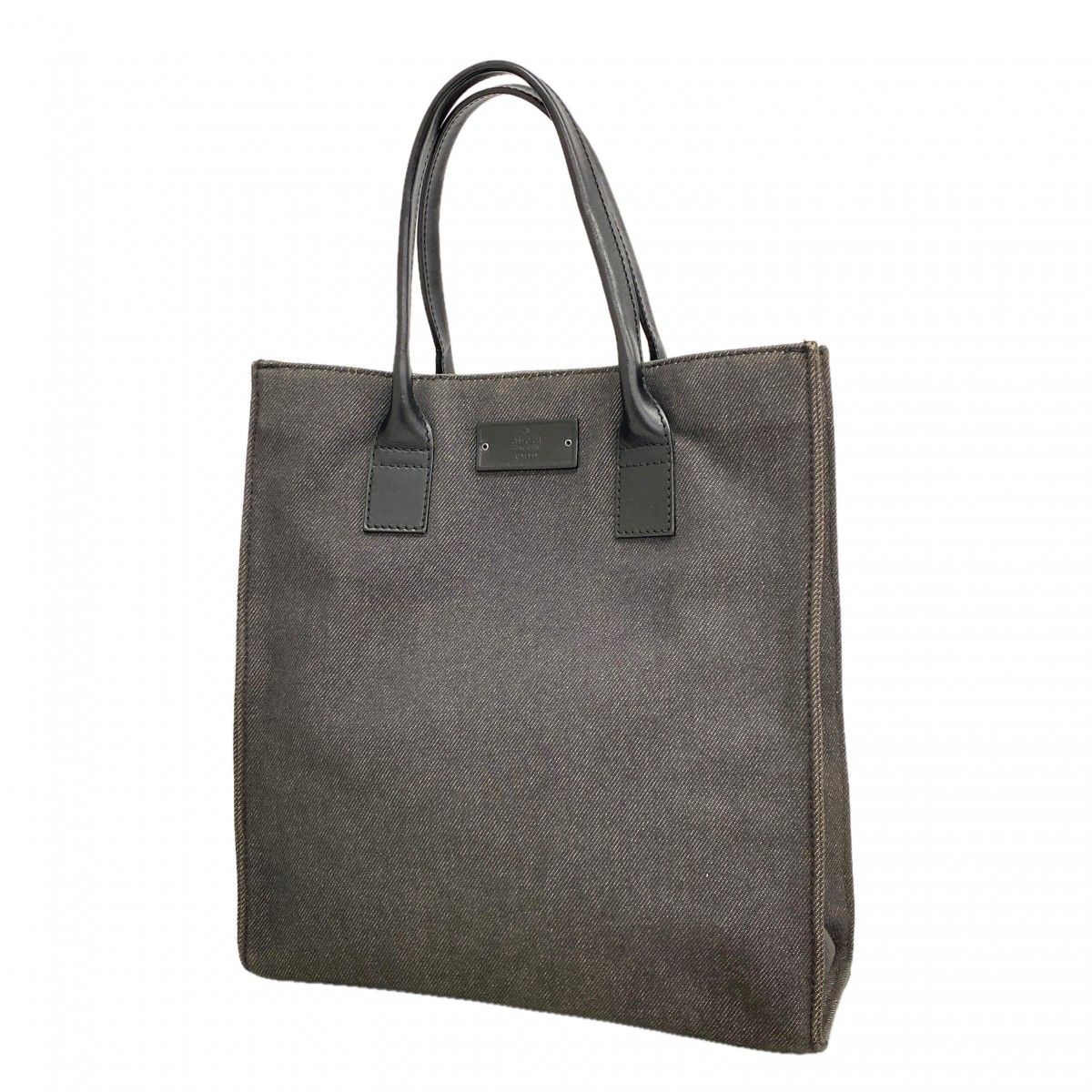 Gucci Tote Denim Black Silver