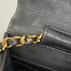 Chanel Shoulder Wallet Caviar Leather Black Gold — view 9