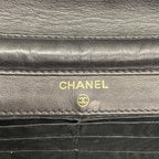 Chanel Shoulder Wallet Caviar Leather Black Gold — view 5