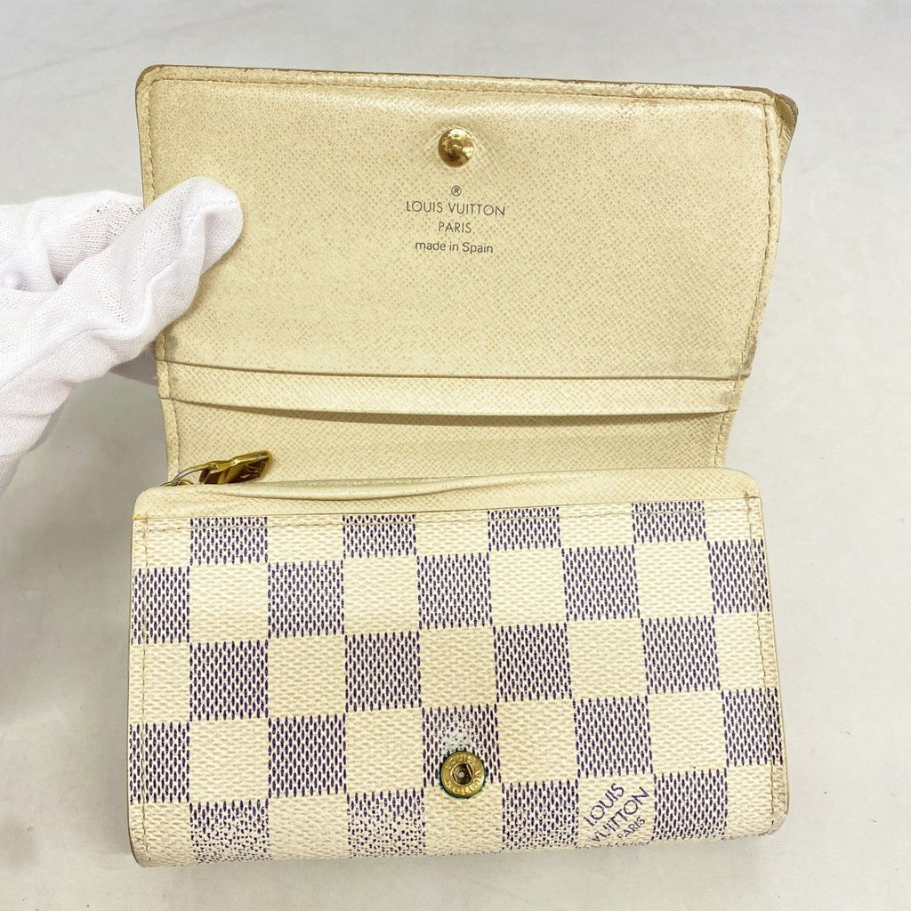 Louis Vuitton Wallet Damier Azur Portefeuille Tresor White — view 8