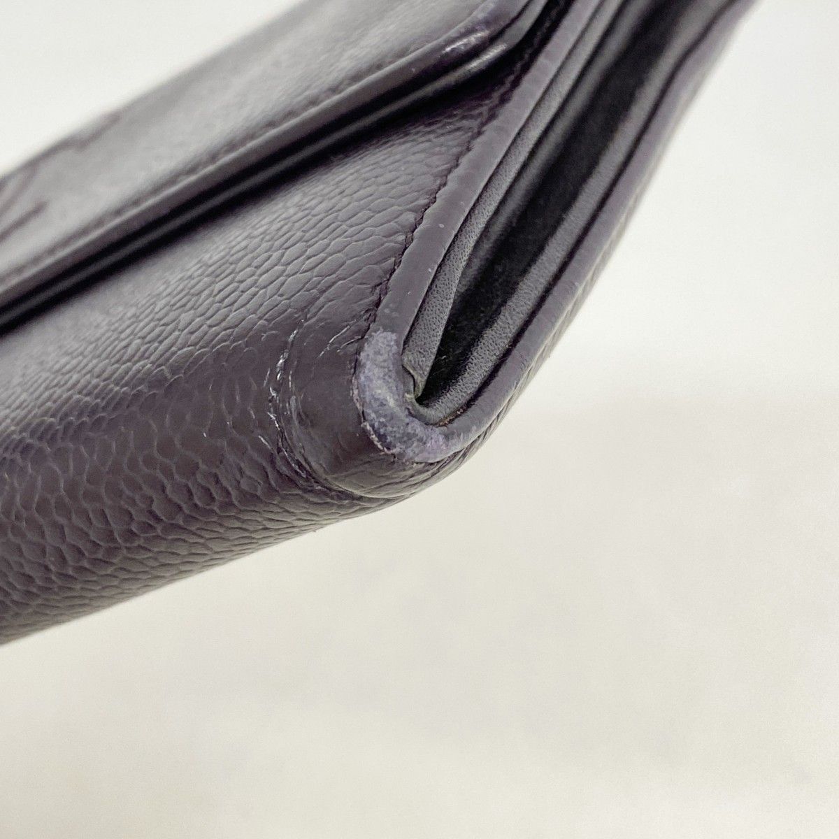 Chanel Wallet Caviar Leather Purple Silver — view 5