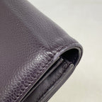Chanel Wallet Caviar Leather Purple Silver — view 6