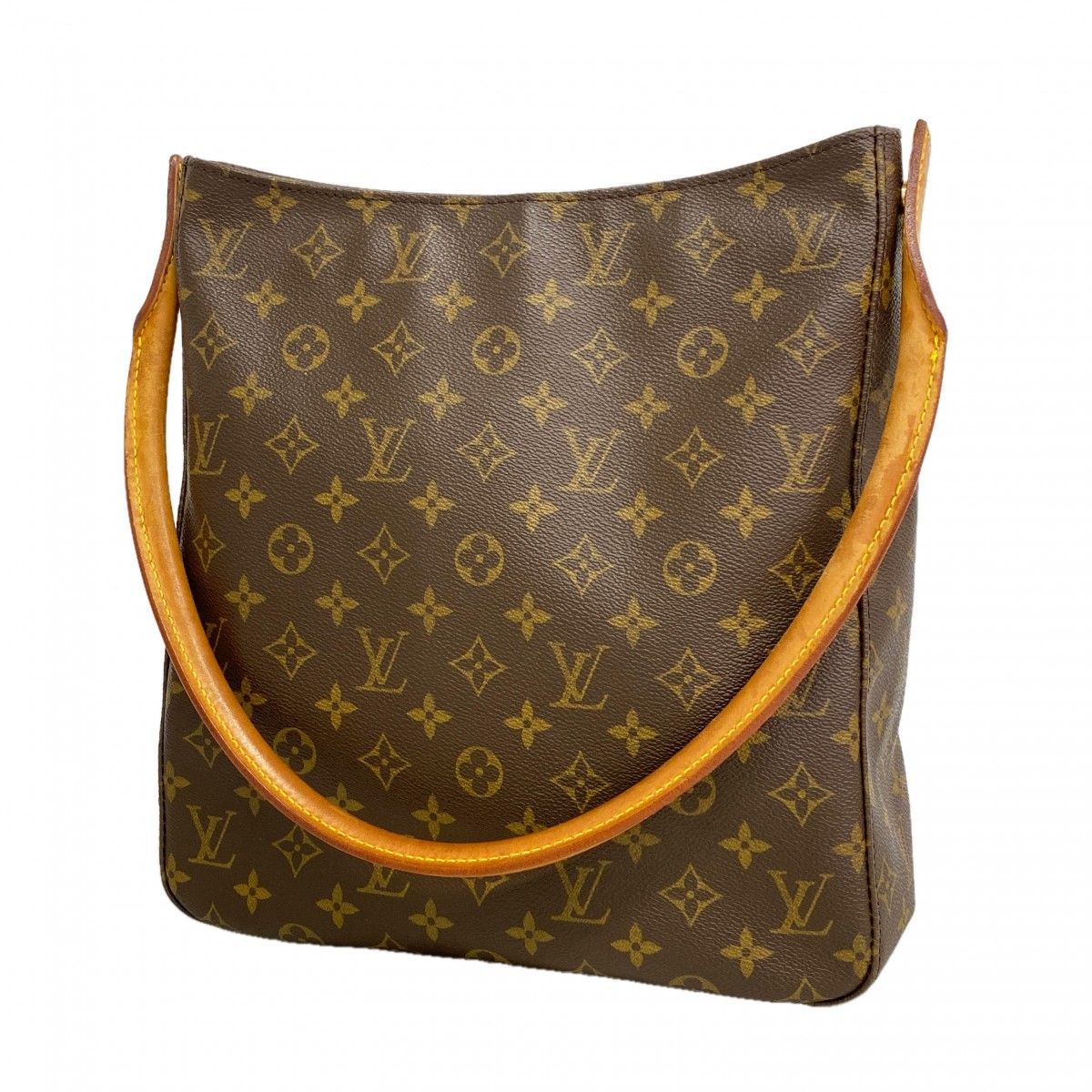 Louis Vuitton Shoulder Bag Monogram Looping GM Brown