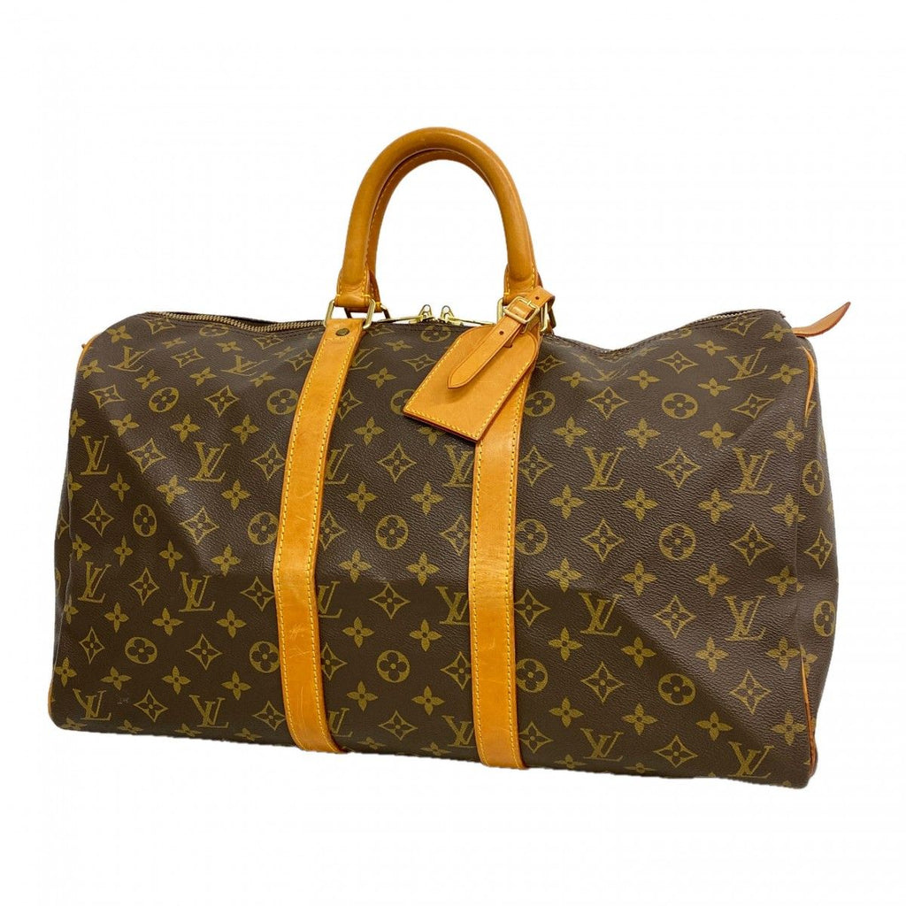 Louis Vuitton Boston Bag Monogram Keepall 45 Brown
