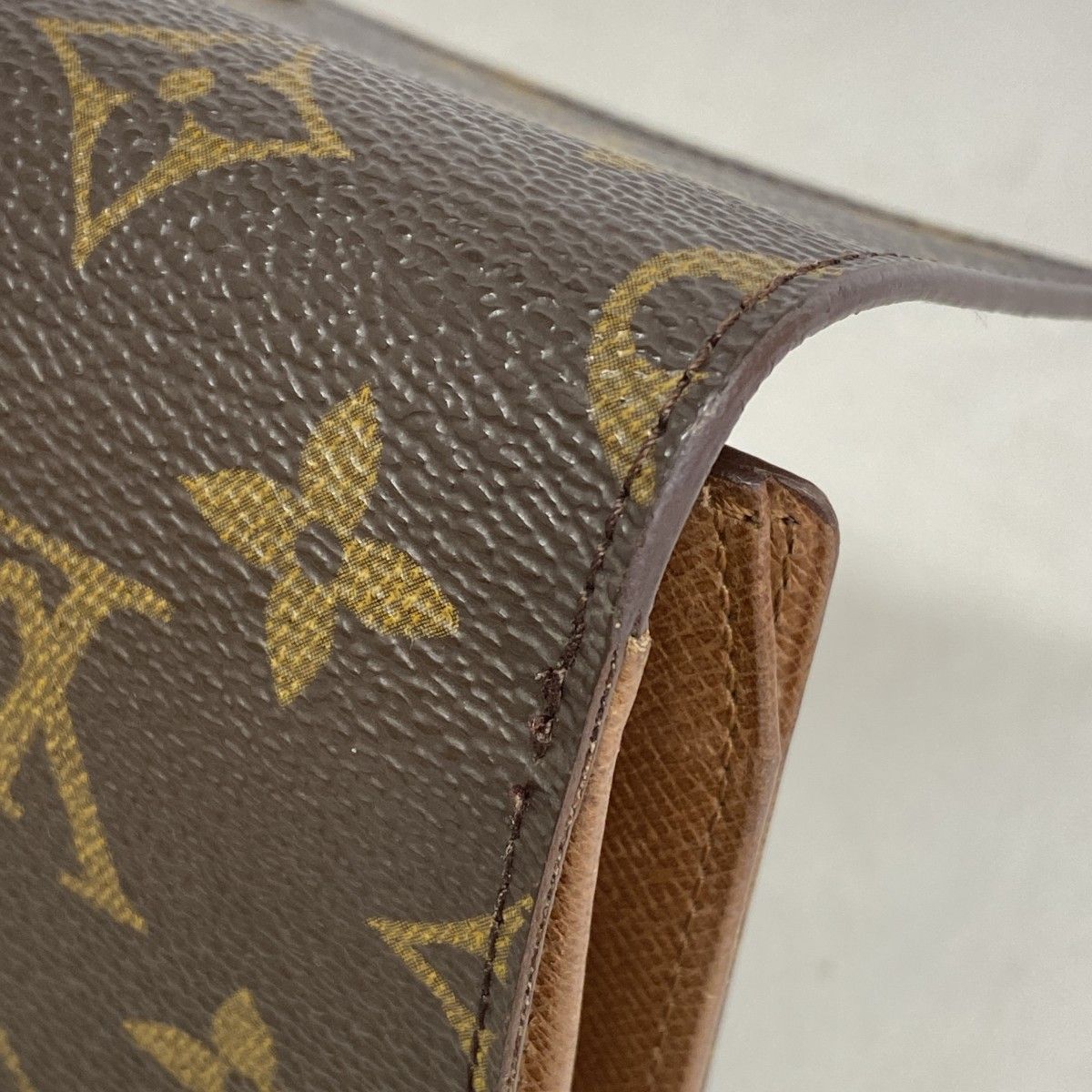 Louis Vuitton Trifold Wallet Monogram Porte Tresor Loue Tuy Papier Brown — view 6