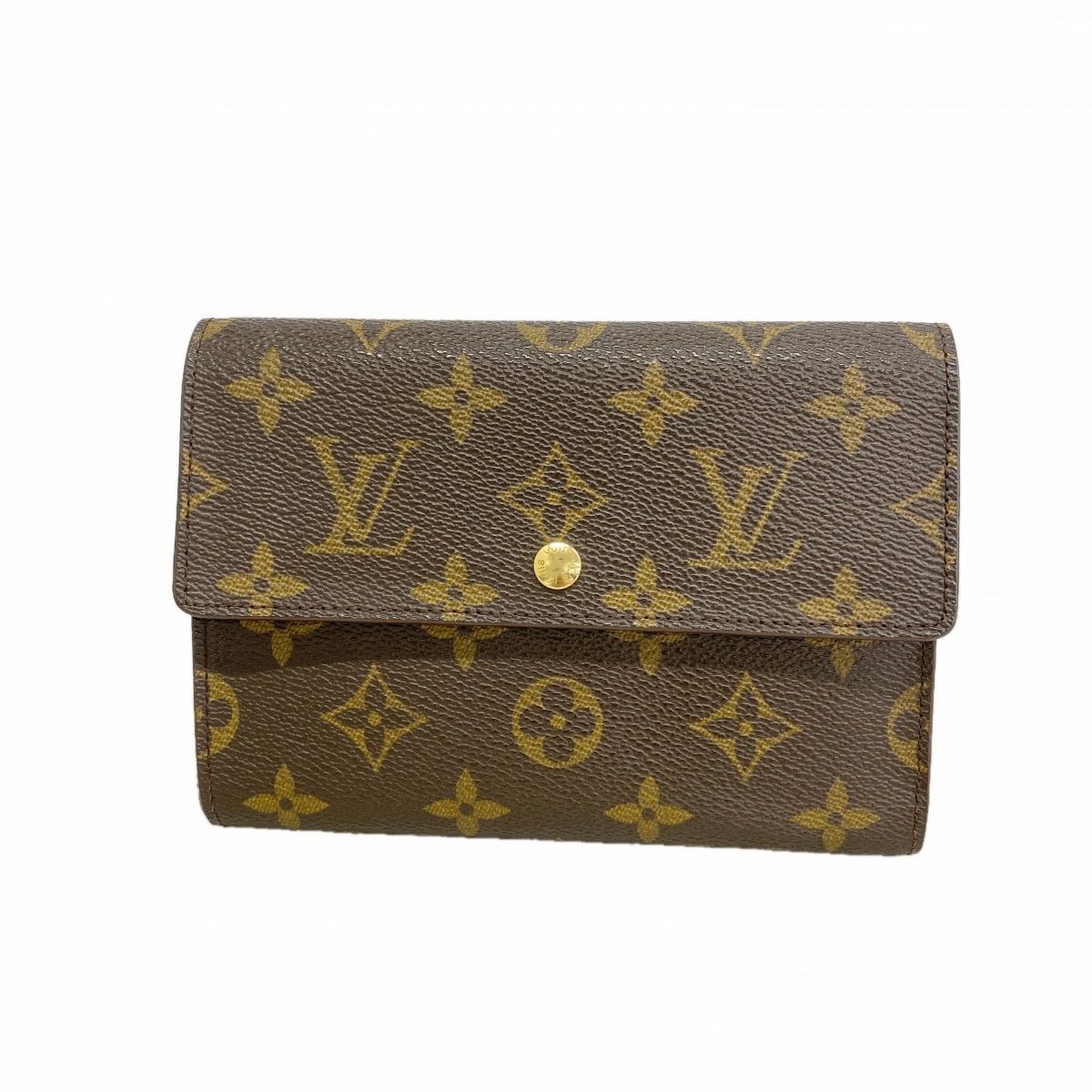 Louis Vuitton Trifold Wallet Monogram Porte Tresor Loue Tuy Papier Brown