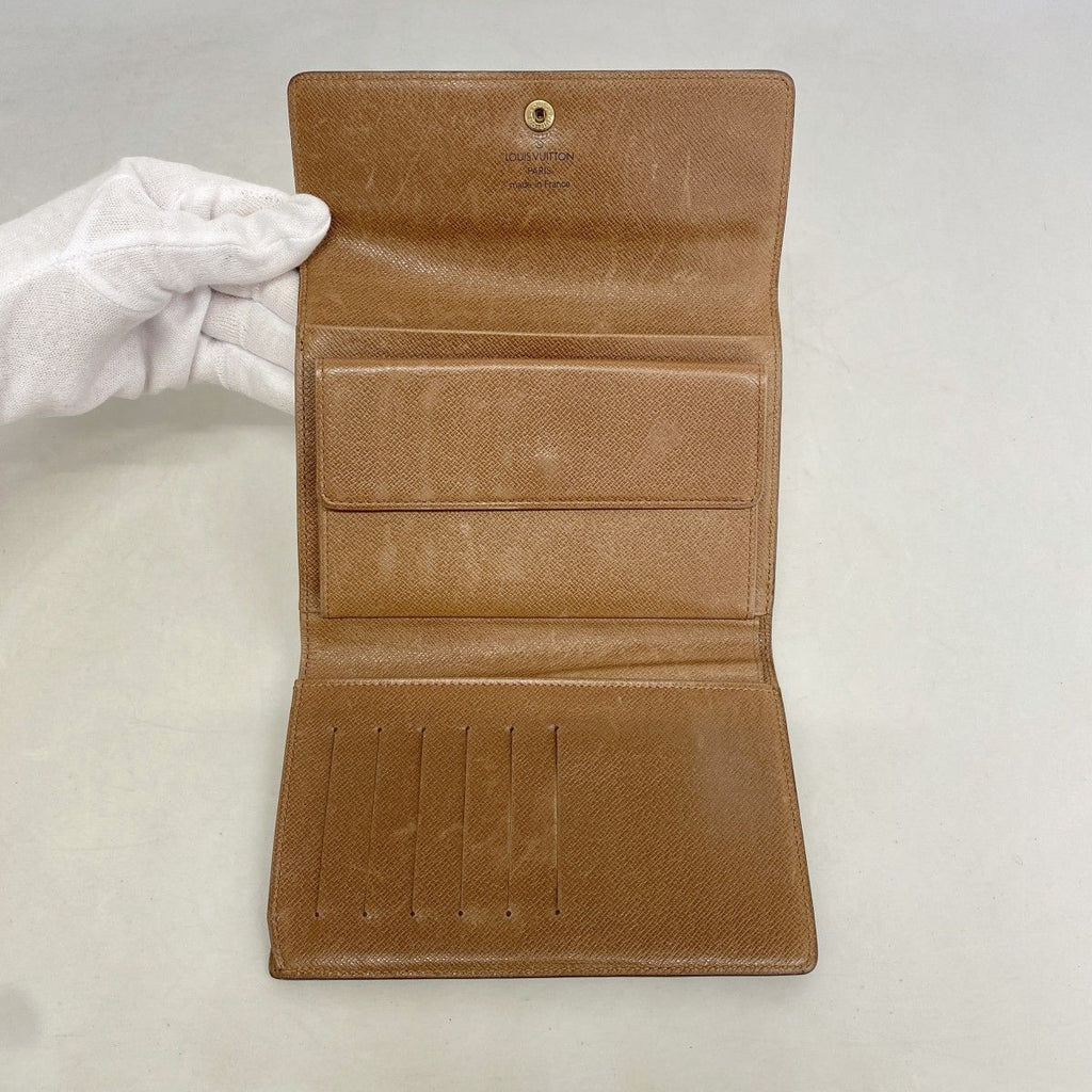 Louis Vuitton Trifold Wallet Monogram Porte Tresor Loue Tuy Papier Brown — view 3