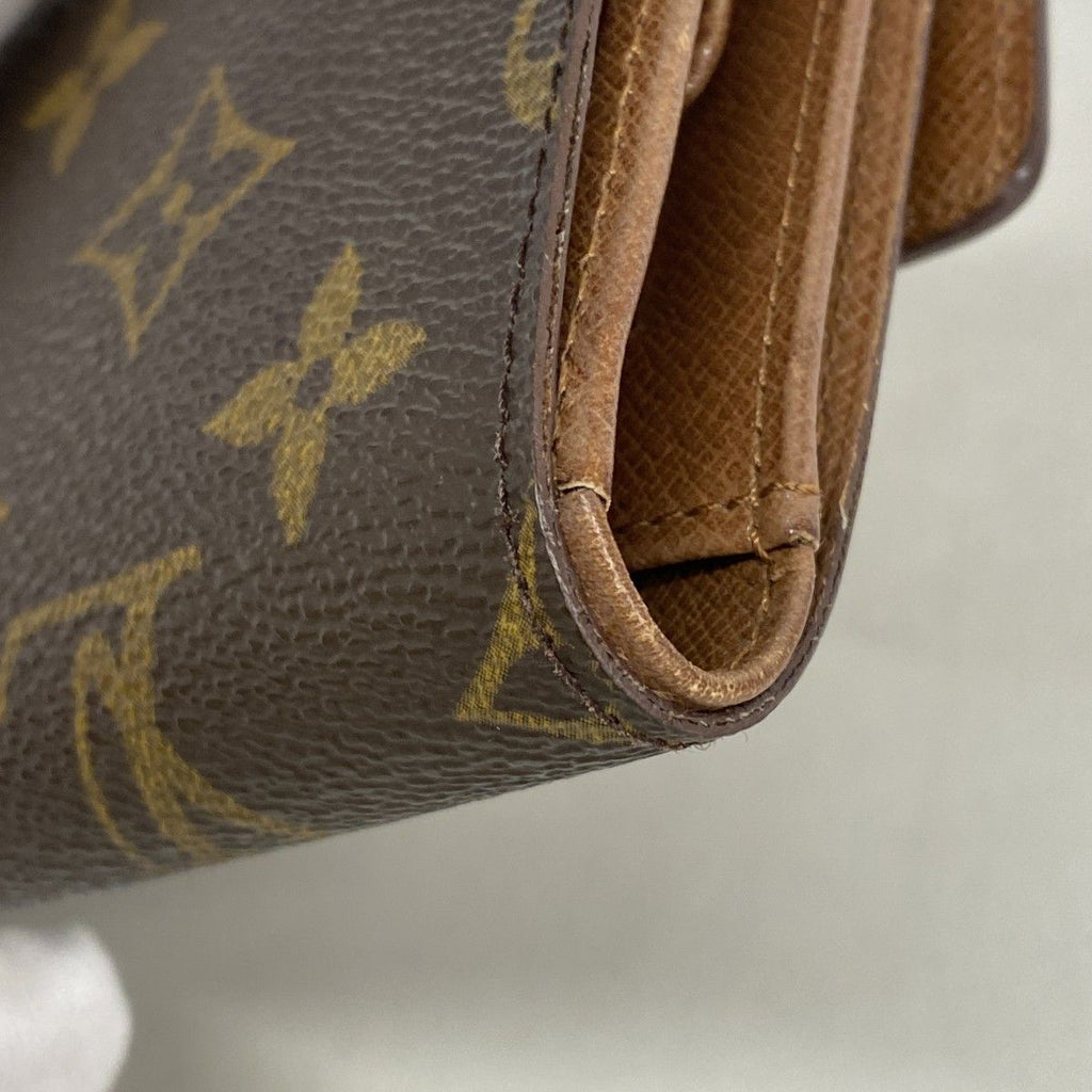 Louis Vuitton Trifold Wallet Monogram Porte Tresor Loue Tuy Papier Brown — view 5