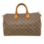 Louis Vuitton Handbag Monogram Speedy 35 Brown