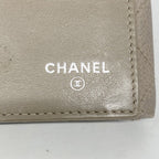 Chanel Wallet Quilted Caviar Leather Beige Silver — view 4