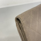 Chanel Wallet Quilted Caviar Leather Beige Silver — view 7