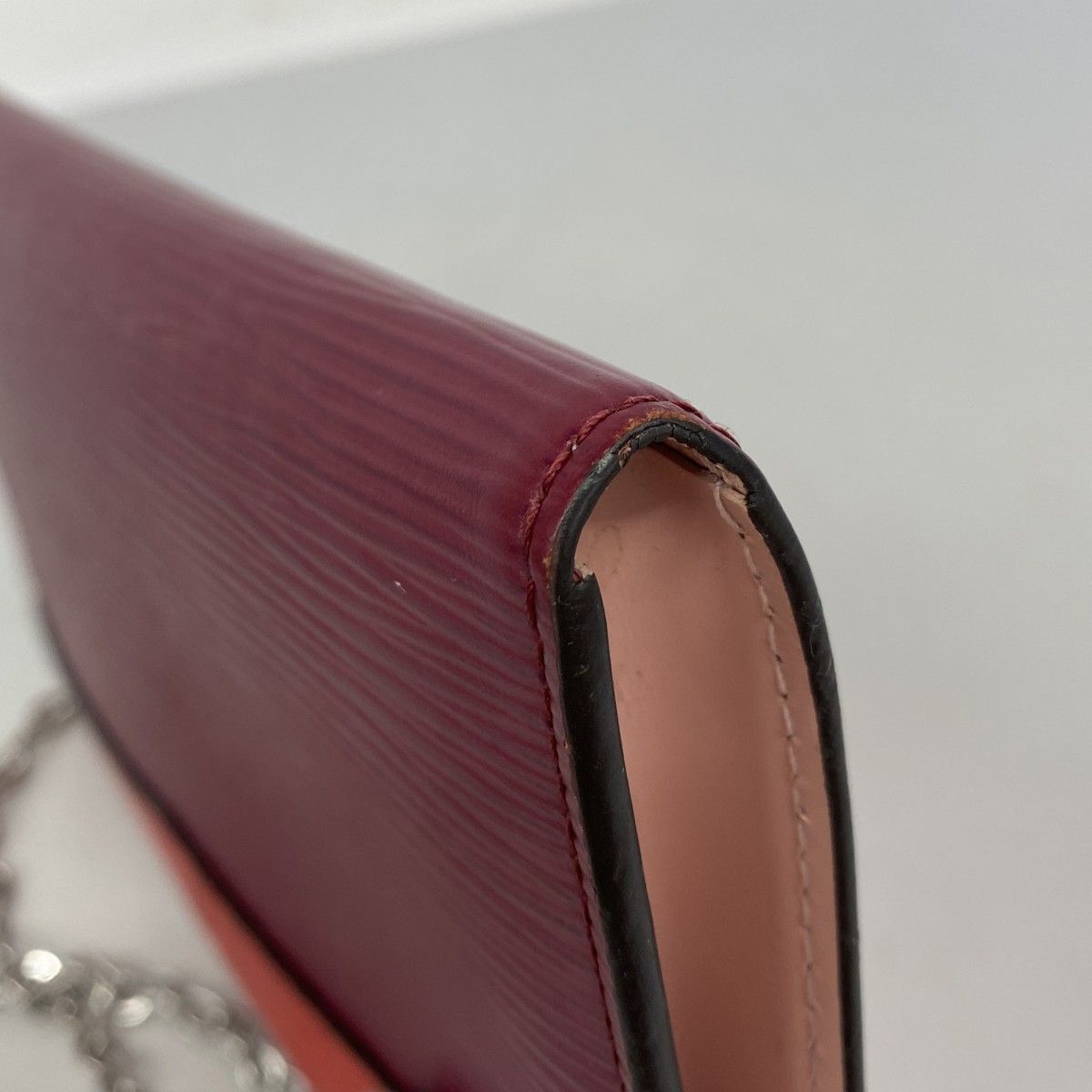 Louis Vuitton Shoulder Wallet Epi Portefeuille Chain Pink — view 8