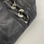 Chanel Chain Tote Leather Black Silver — view 9