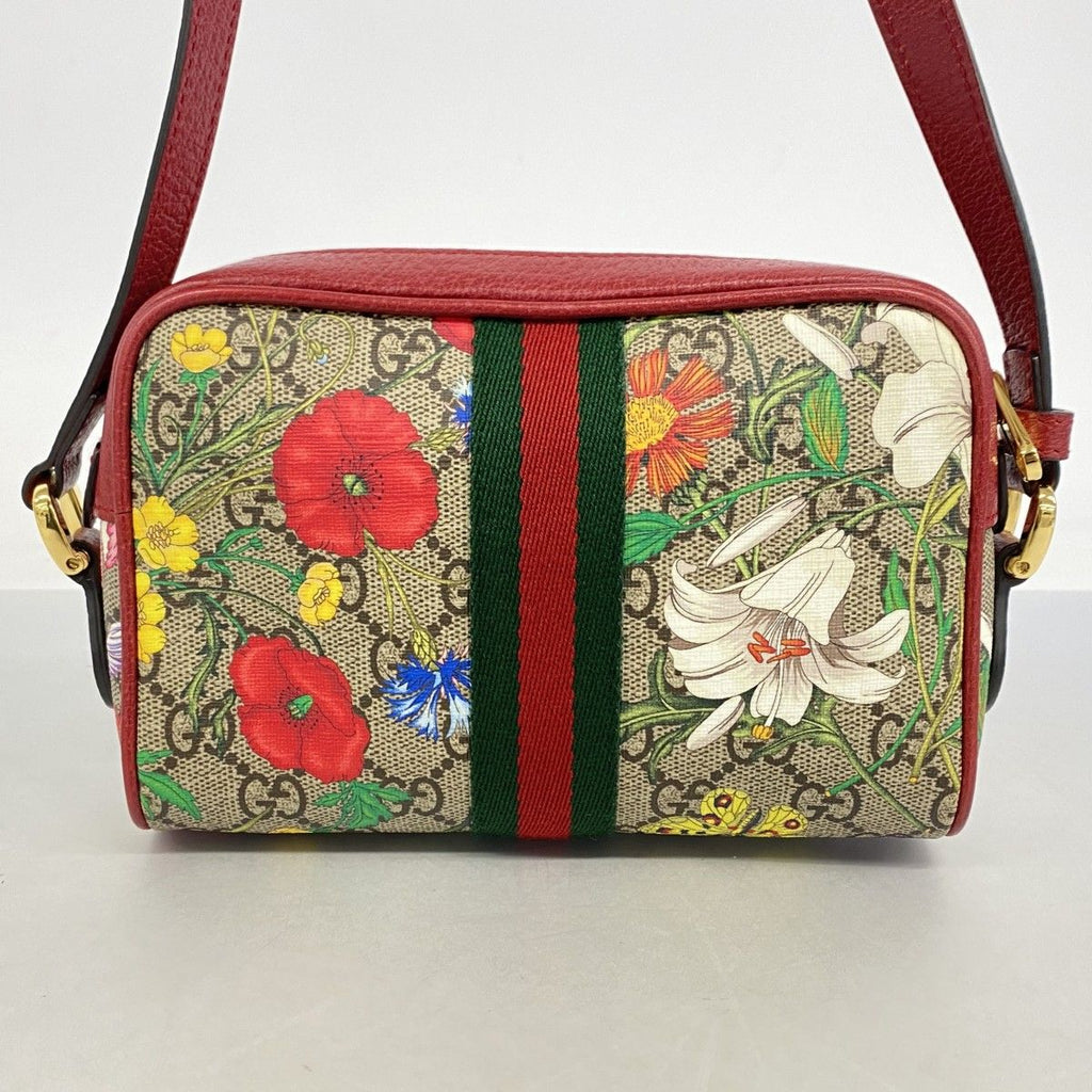Gucci Shoulder Bag Flora Red Multicolor Gold — view 9