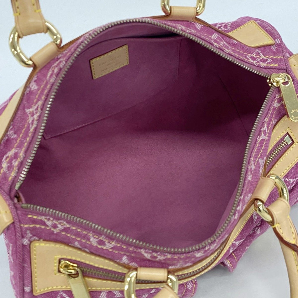 Louis Vuitton Handbag Monogram Denim Neo Speedy Fuchsia — view 4