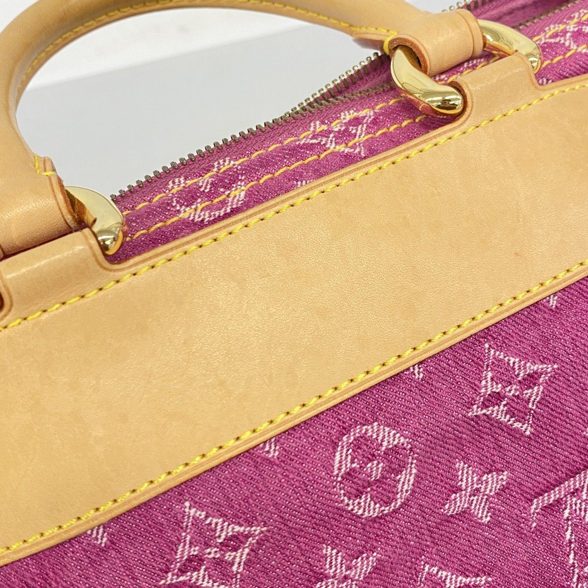 Louis Vuitton Handbag Monogram Denim Neo Speedy Fuchsia — view 9