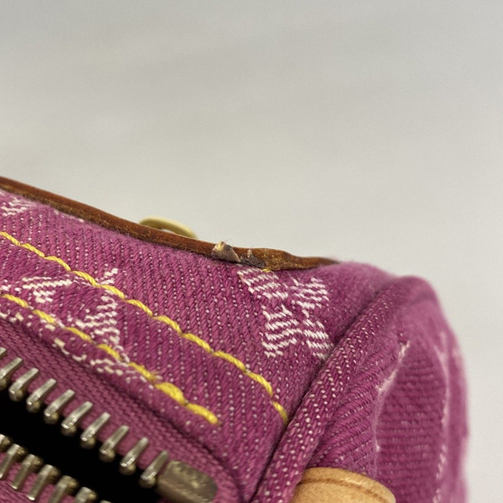 Louis Vuitton Handbag Monogram Denim Neo Speedy Fuchsia — view 7