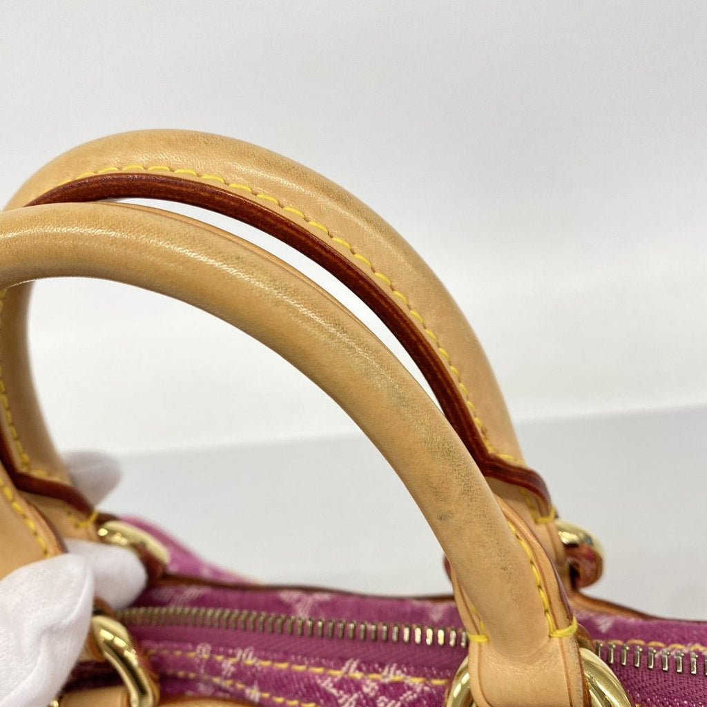 Louis Vuitton Handbag Monogram Denim Neo Speedy Fuchsia — view 8