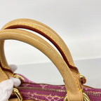 Louis Vuitton Handbag Monogram Denim Neo Speedy Fuchsia — view 8