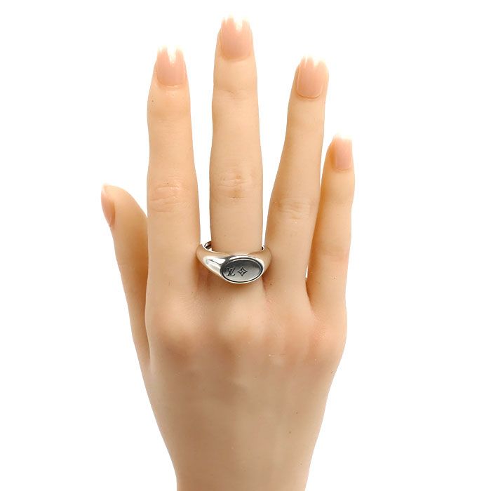 Louis Vuitton 925 Sterling Silver Ring LV Terra — view 7