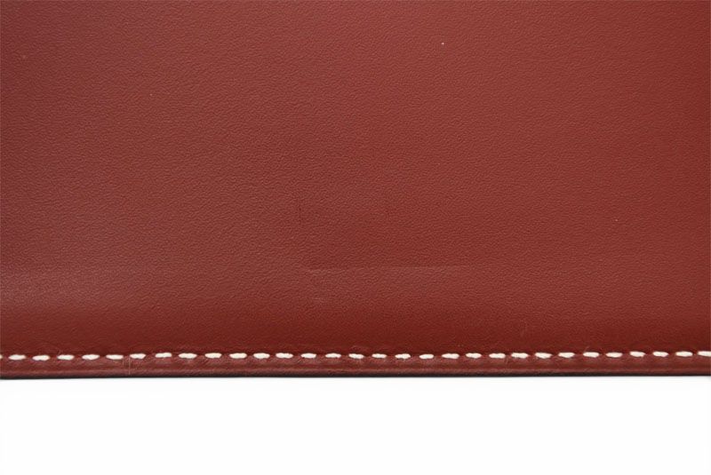 Hermes Agenda Notebook Cover Diary Vintage Box Calf Rouge — view 6