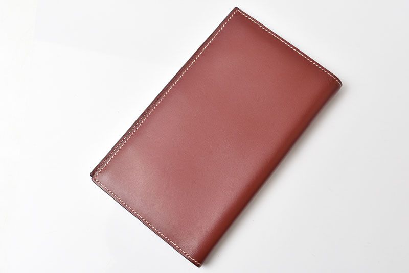 Hermes Agenda Notebook Cover Diary Vintage Box Calf Rouge — view 3