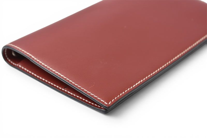 Hermes Agenda Notebook Cover Diary Vintage Box Calf Rouge — view 8