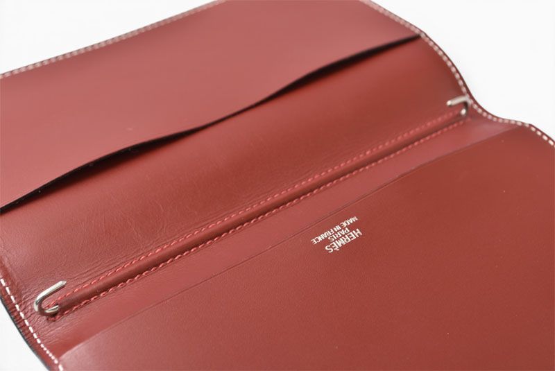 Hermes Agenda Notebook Cover Diary Vintage Box Calf Rouge — view 9