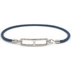 Hermes Roulis Double Tour Bracelet Metal Blue 15 cm Silver — view 5