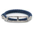 Hermes Roulis Double Tour Bracelet Metal Blue 15 cm Silver