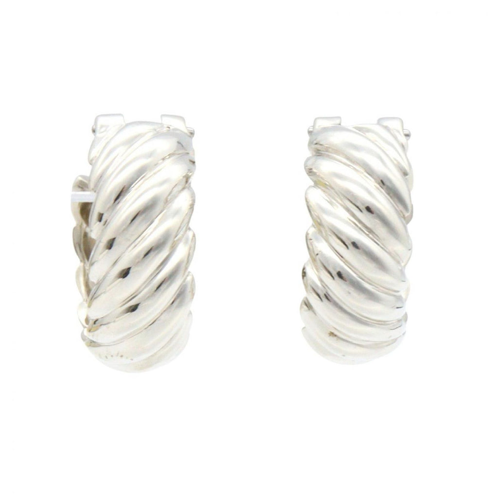 Hermes Earrings Twist 925 Sterling Silver