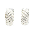 Hermes Earrings Twist 925 Sterling Silver