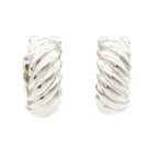 Hermes Earrings Twist 925 Sterling Silver