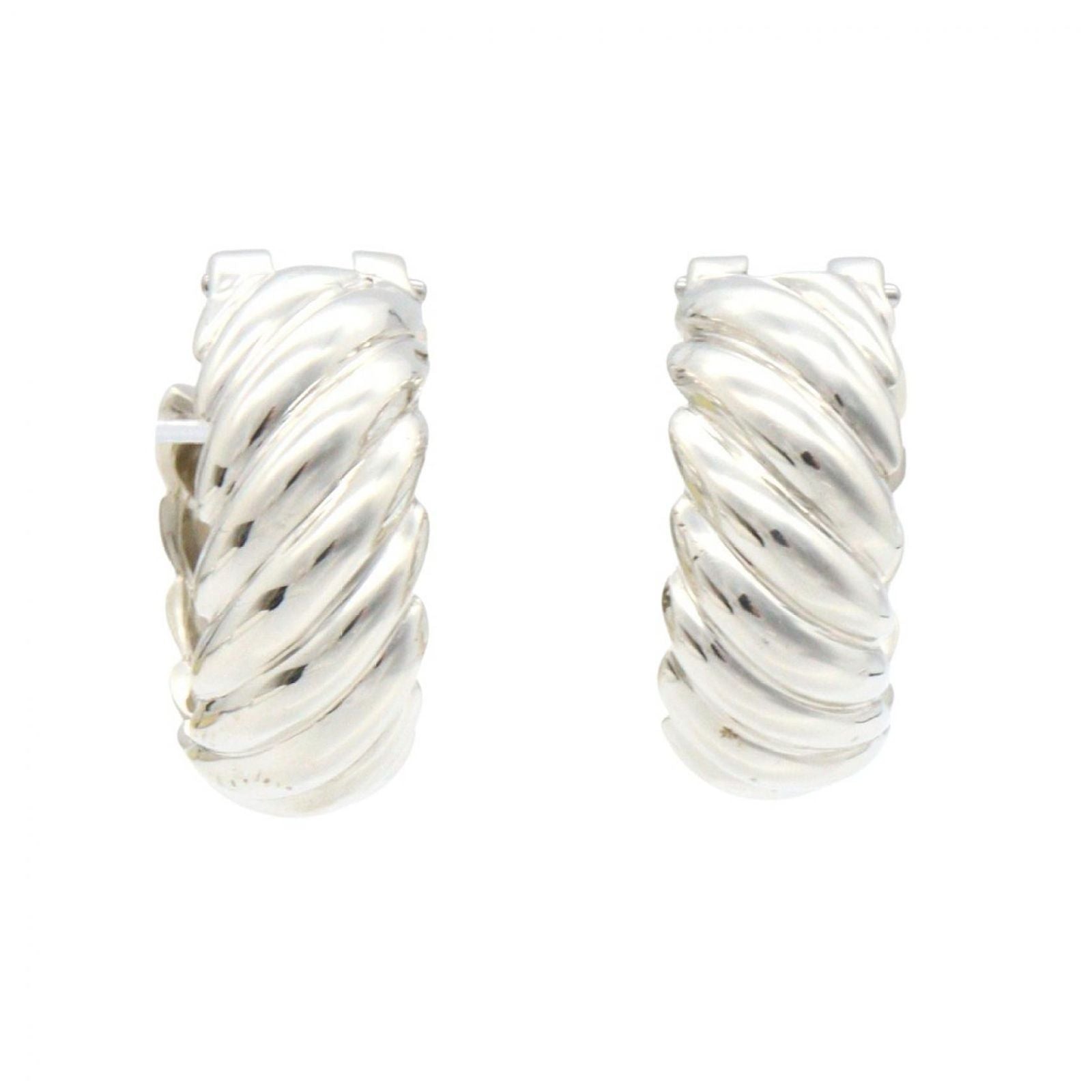 Hermes Earrings Twist 925 Sterling Silver