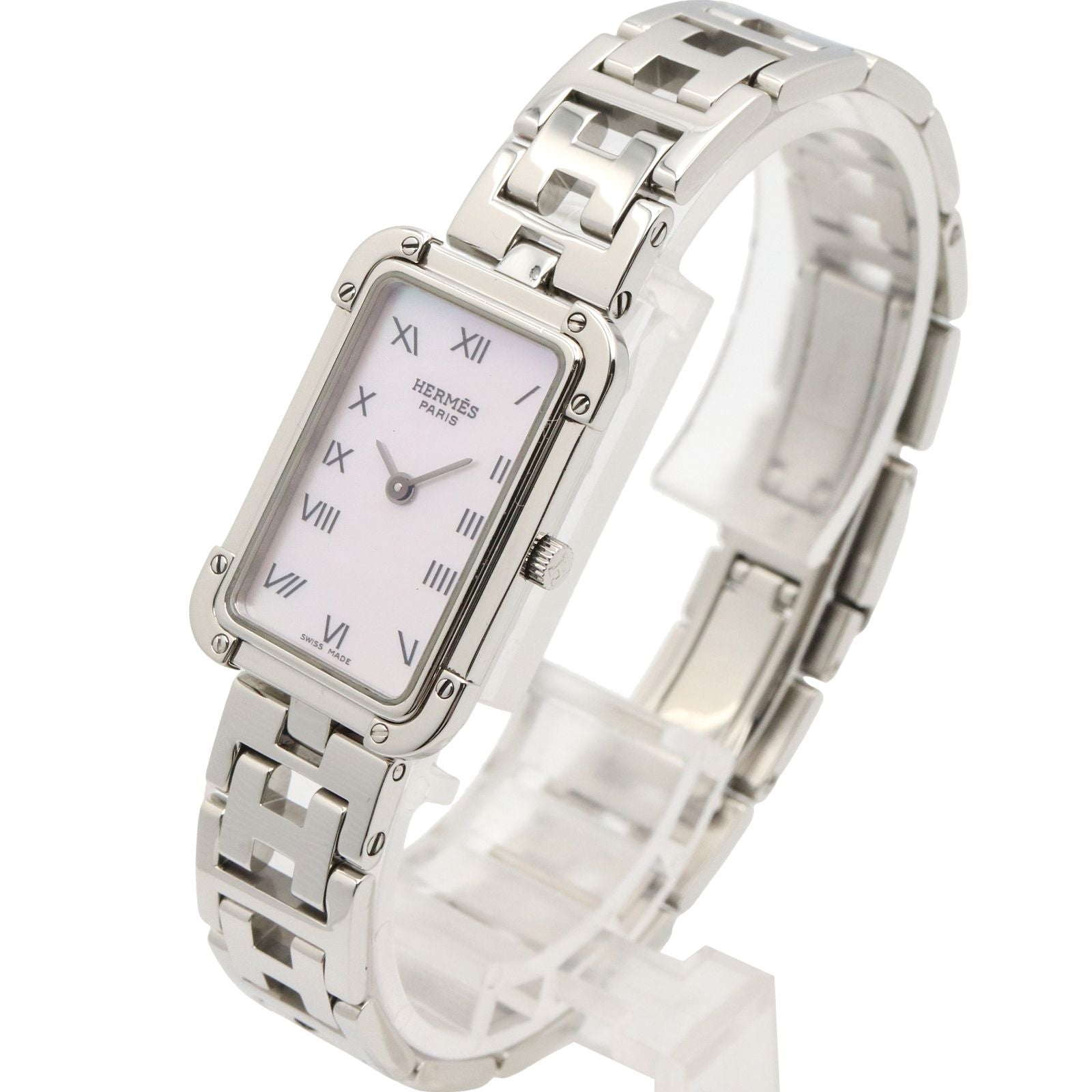Hermes Watch Croajour White Shell Stainless Steel — view 2