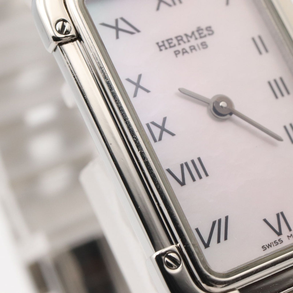 Hermes Watch Croajour White Shell Stainless Steel — view 9