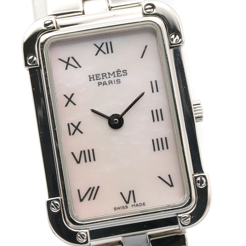 Hermes Watch Croajour White Shell Stainless Steel — view 3